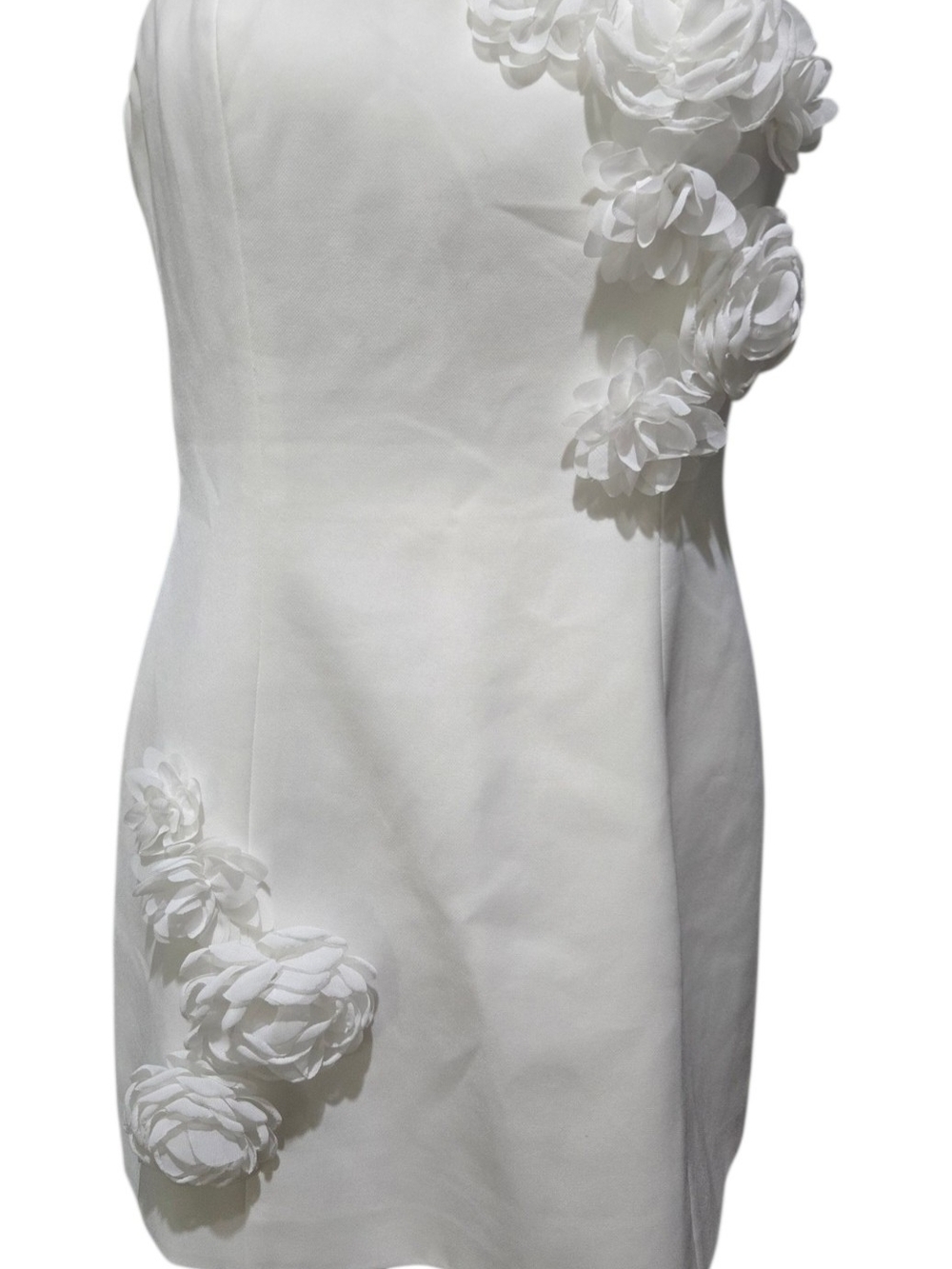 JW PEI Size 4 White 3D Floral Appliqué Ultra Mini Dress | Statement Dress